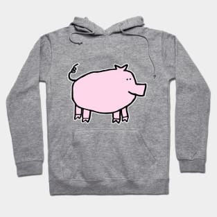 Soft Pink Pig Right Hoodie